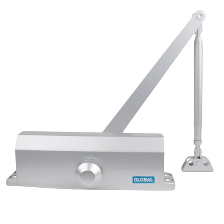 Commercial Grade 3 Door Closer With Backcheck In White - Size 4